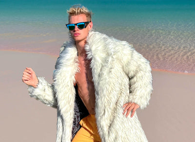 Men's White Faux Fur Coats - The Best & Most Luxurious Fake Fur | Furrocious Furr