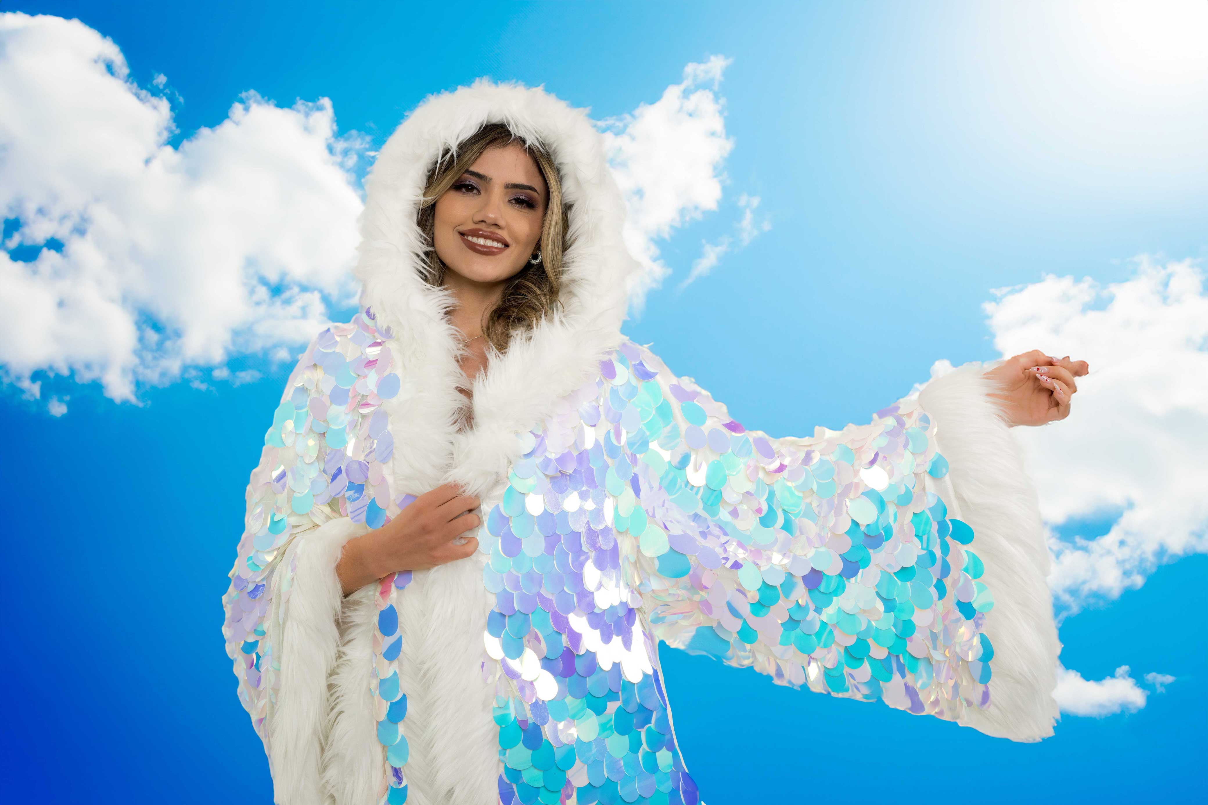 Women's Sheer & Sequin Kimonos with Faux Fur – Furrocious Furr