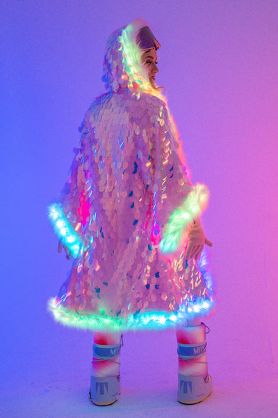 LED Big Bling Sequin Kimono in "Barbie" IN STOCK