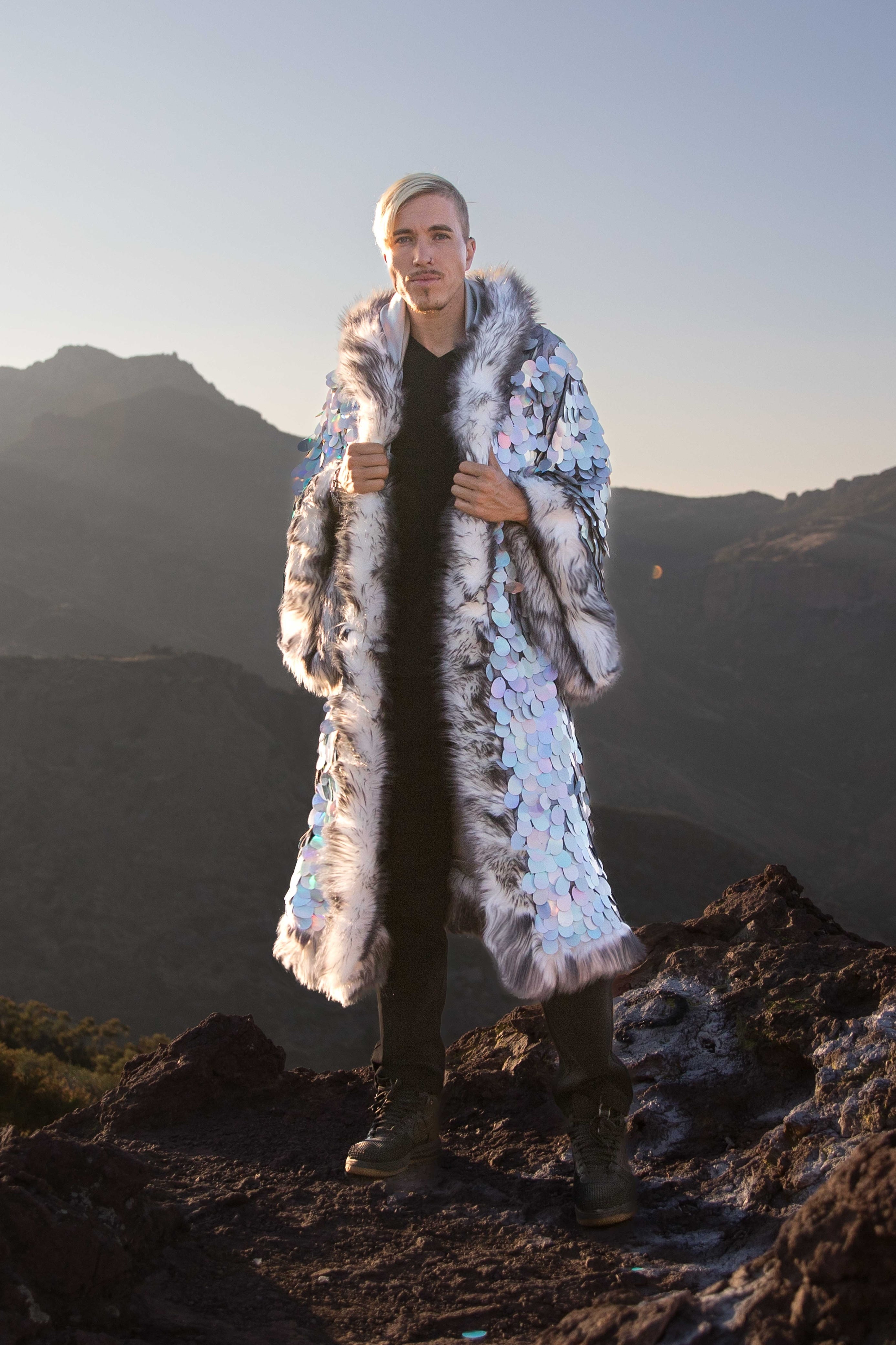 men's Big Bling Sequin Kimono in 