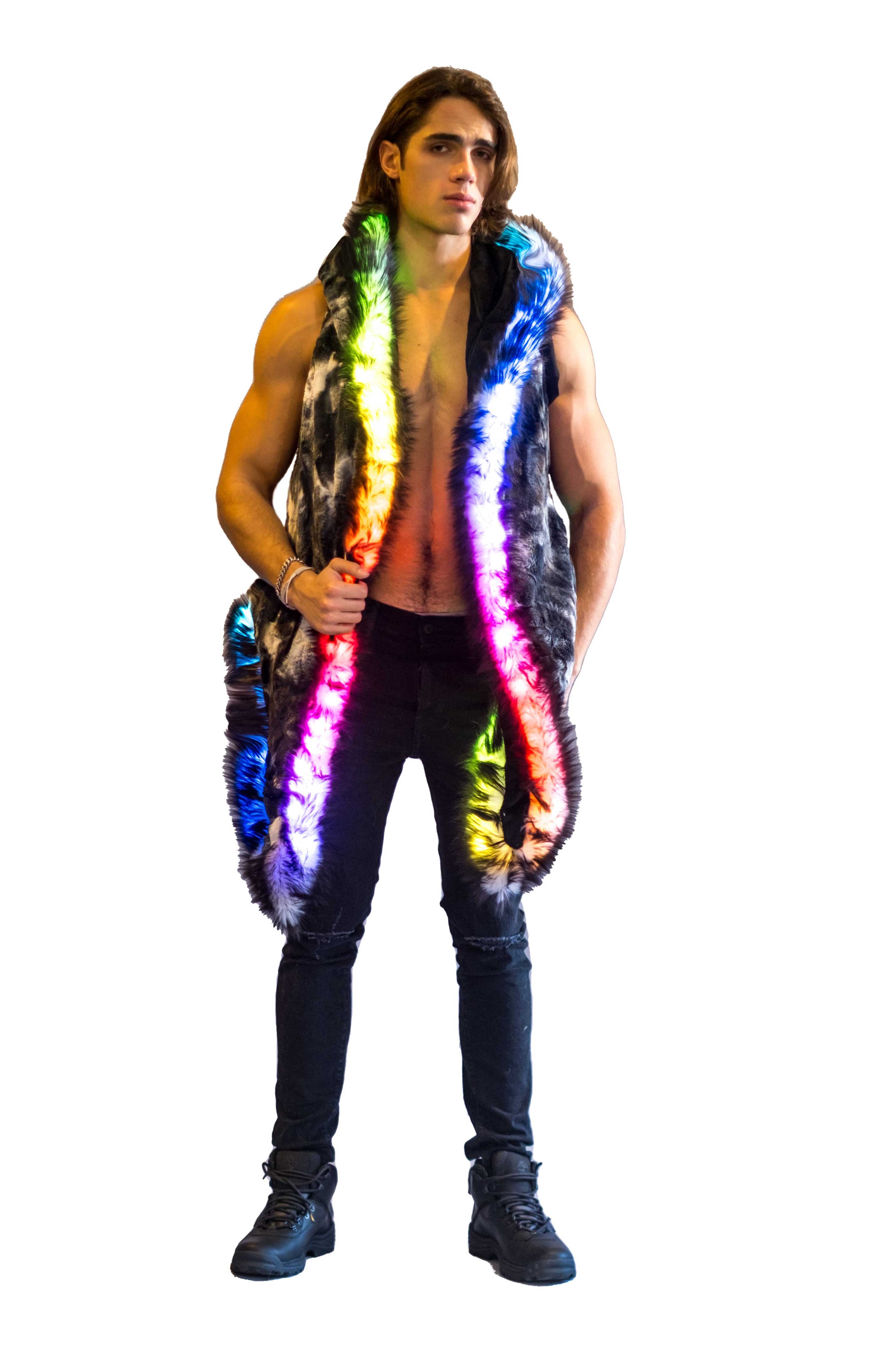 Men s LED Fur Vest in
