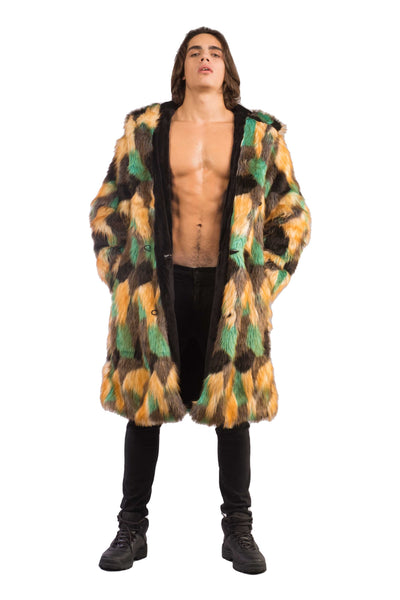 Men's Playa Coat in "Acid Poly Green"