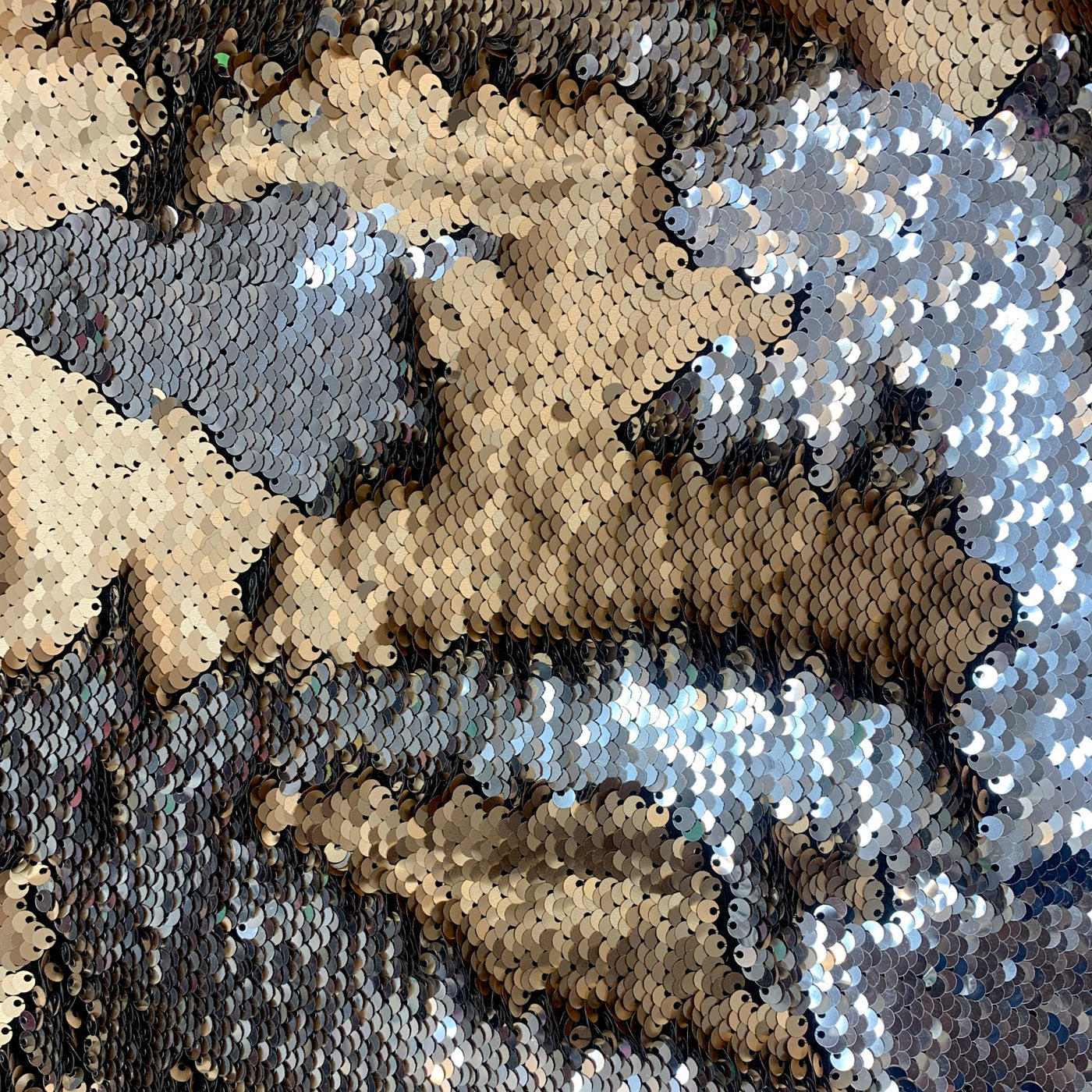 Matte Gold Silver Flip Sequin