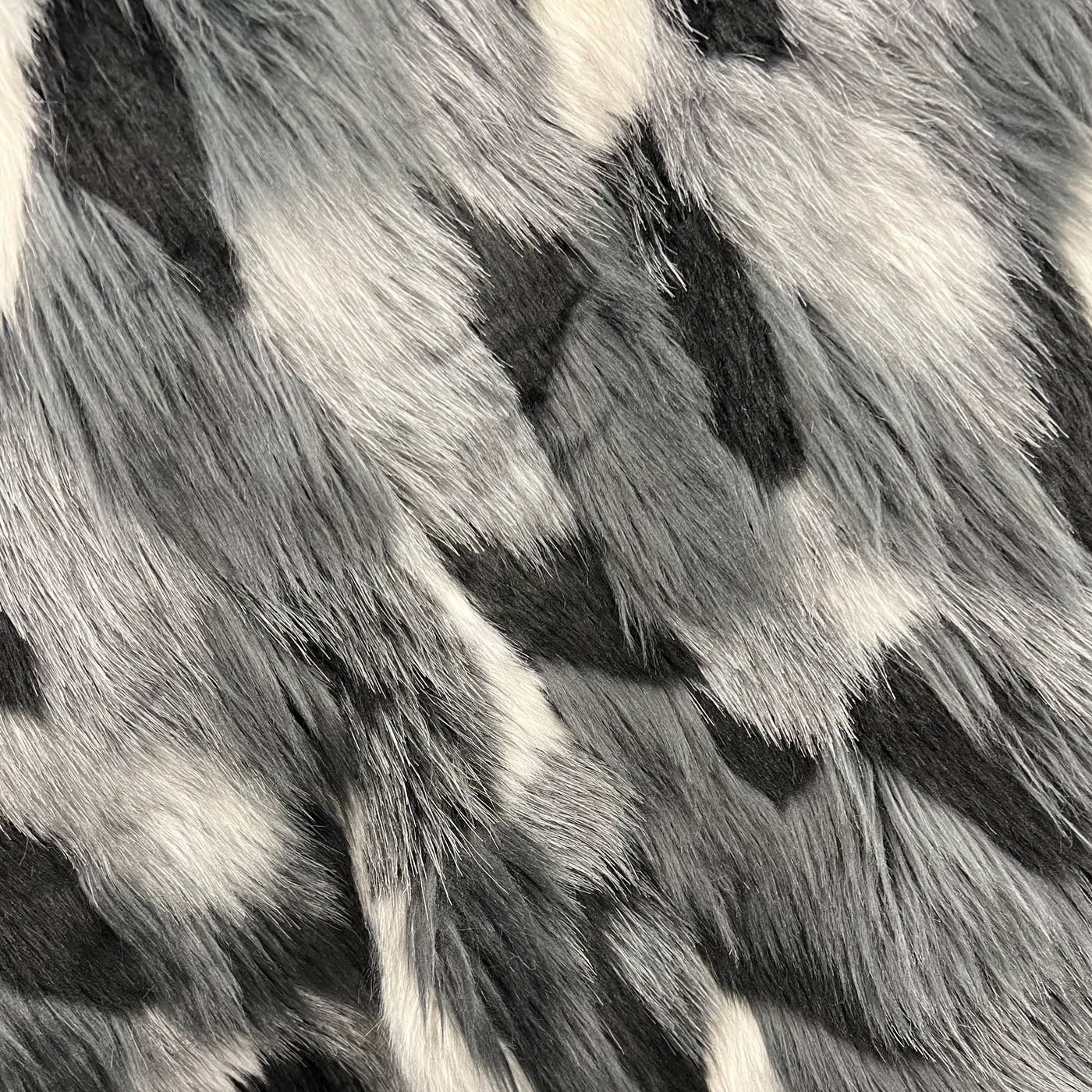 Black/ Gray/ Off White/ Patchwork Fur