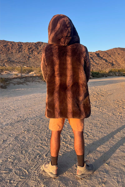 Men's Short Desert Warrior Coat in "Saddle"