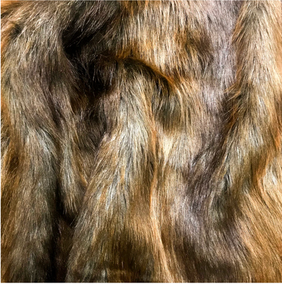 New Brown Wolf Faux Fur