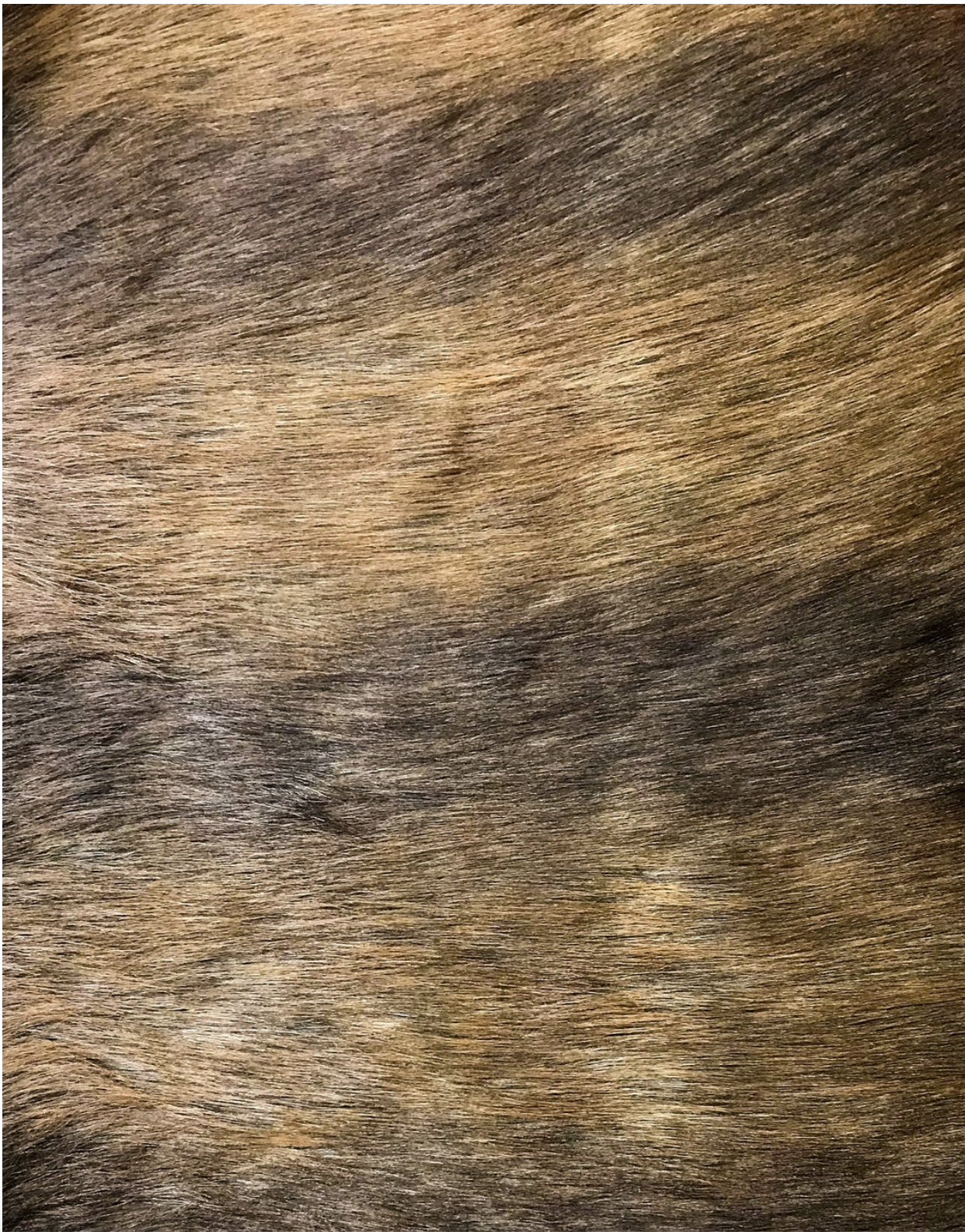 New Brown Wolf Faux Fur
