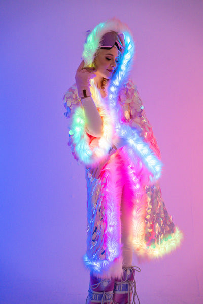 LED Big Bling Sequin Kimono in "Barbie"