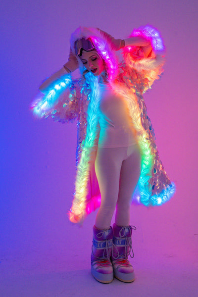 LED Big Bling Sequin Kimono in "Barbie"