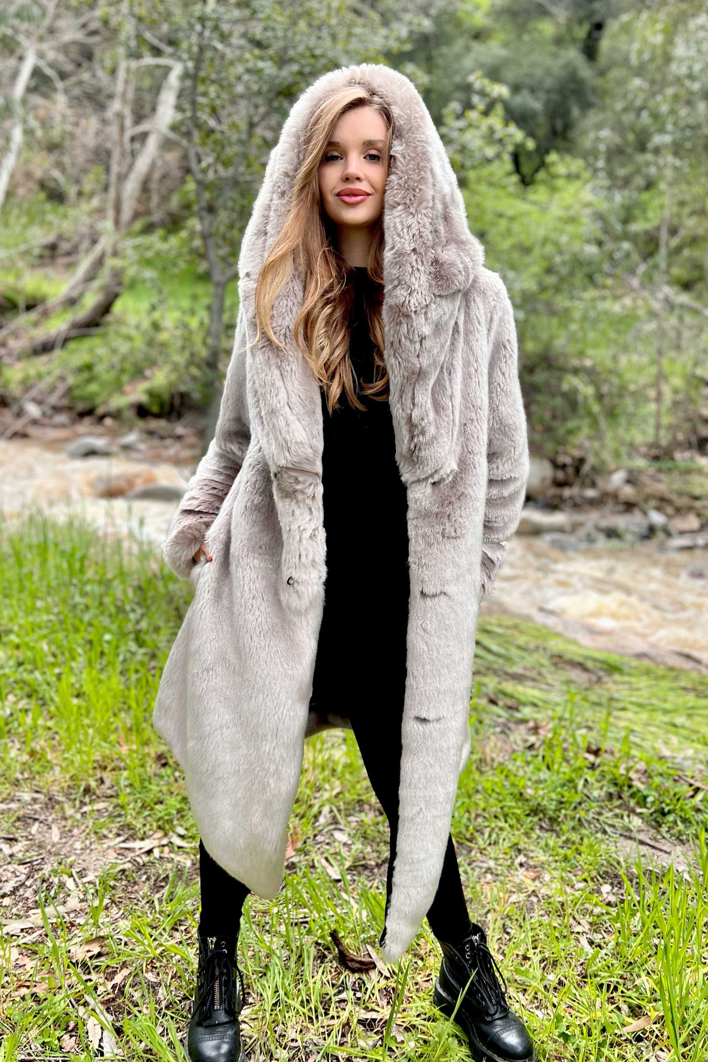 Women's Desert Warrior Coat in "Champagne" Chinchilla STOCK