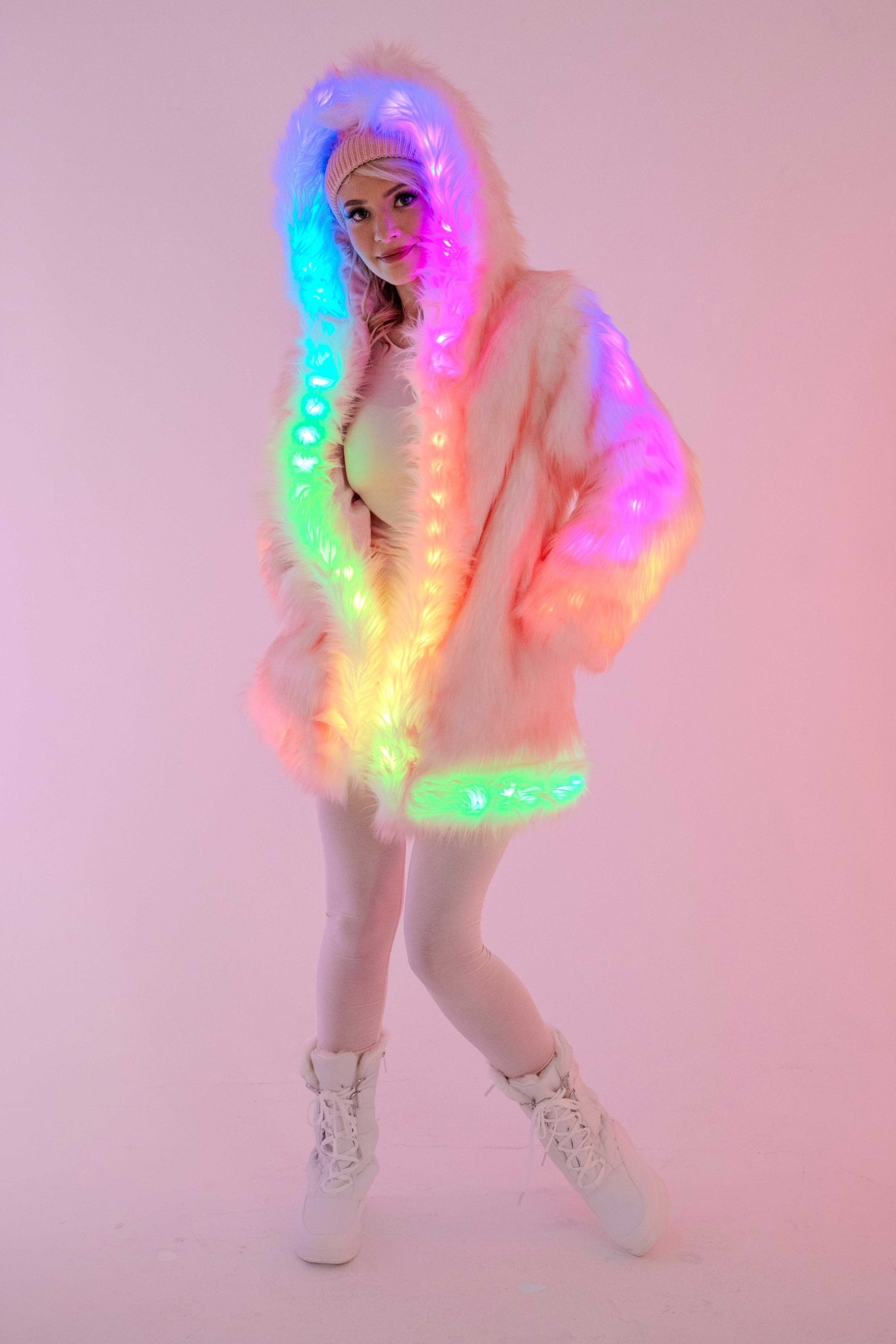 Women's LED C3 2.0 (Cool Classic Cozy) Coat in "Just The Tip-Light Pink"