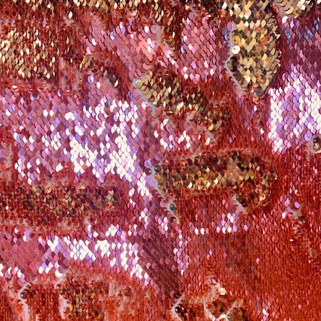 Gold Peach Flip Sequin