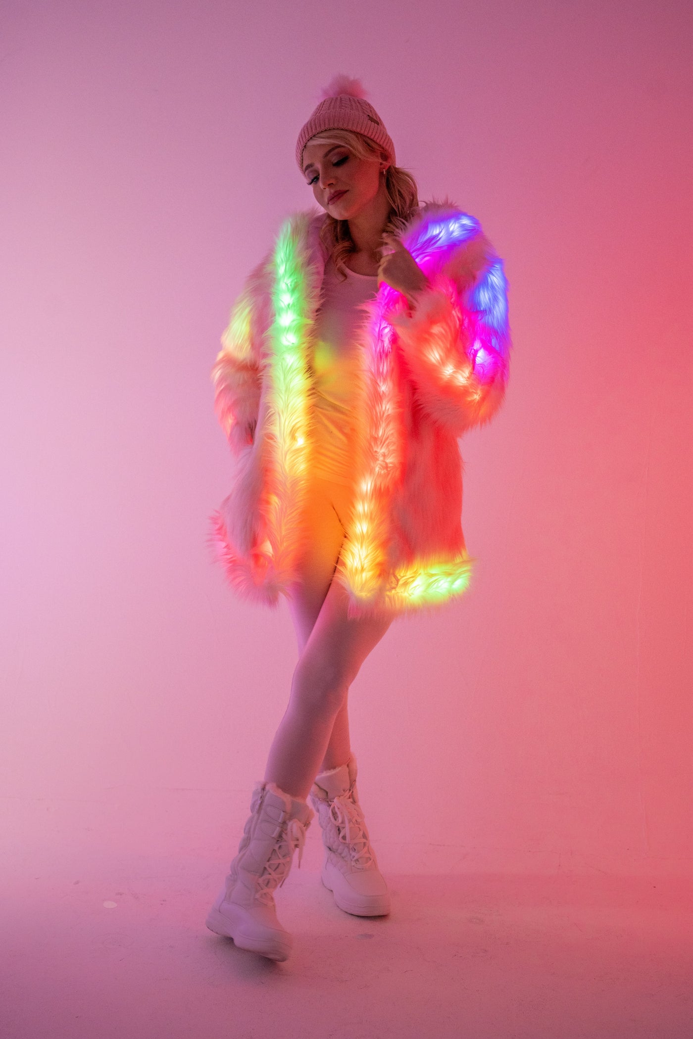 Women's LED C3 2.0 (Cool Classic Cozy) Coat in "Just The Tip-Light Pink"