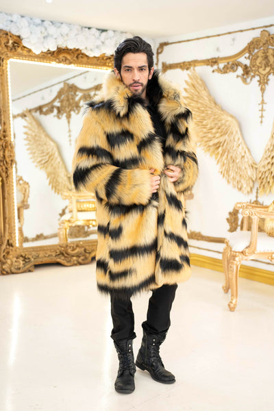 Men's Dutch Coat in "Abstract Tiger" STOCK