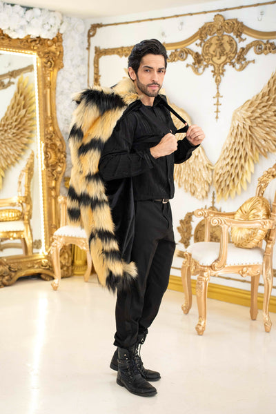 Men's Dutch Coat in "Abstract Tiger" STOCK