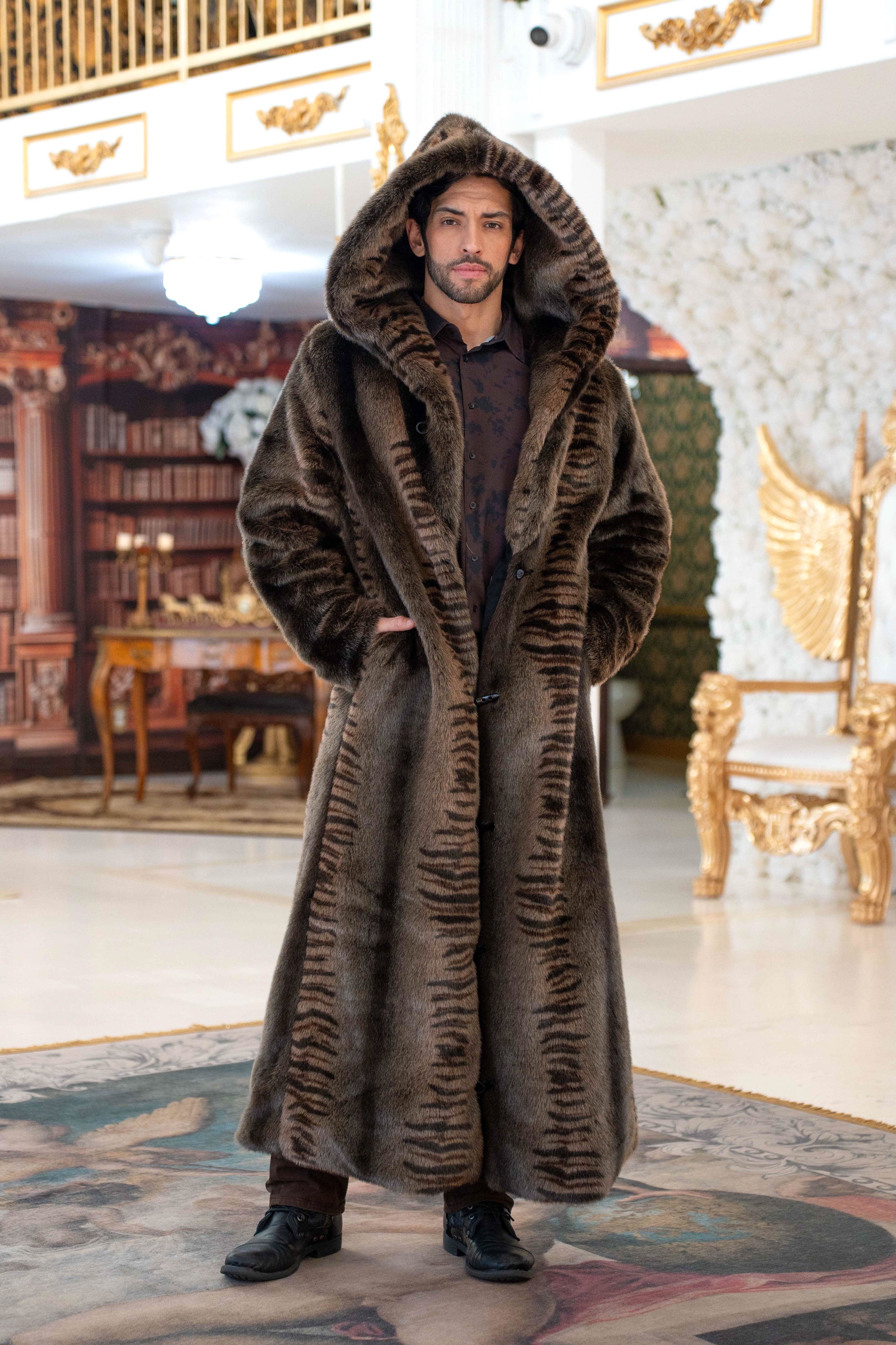 mena faux fur coat