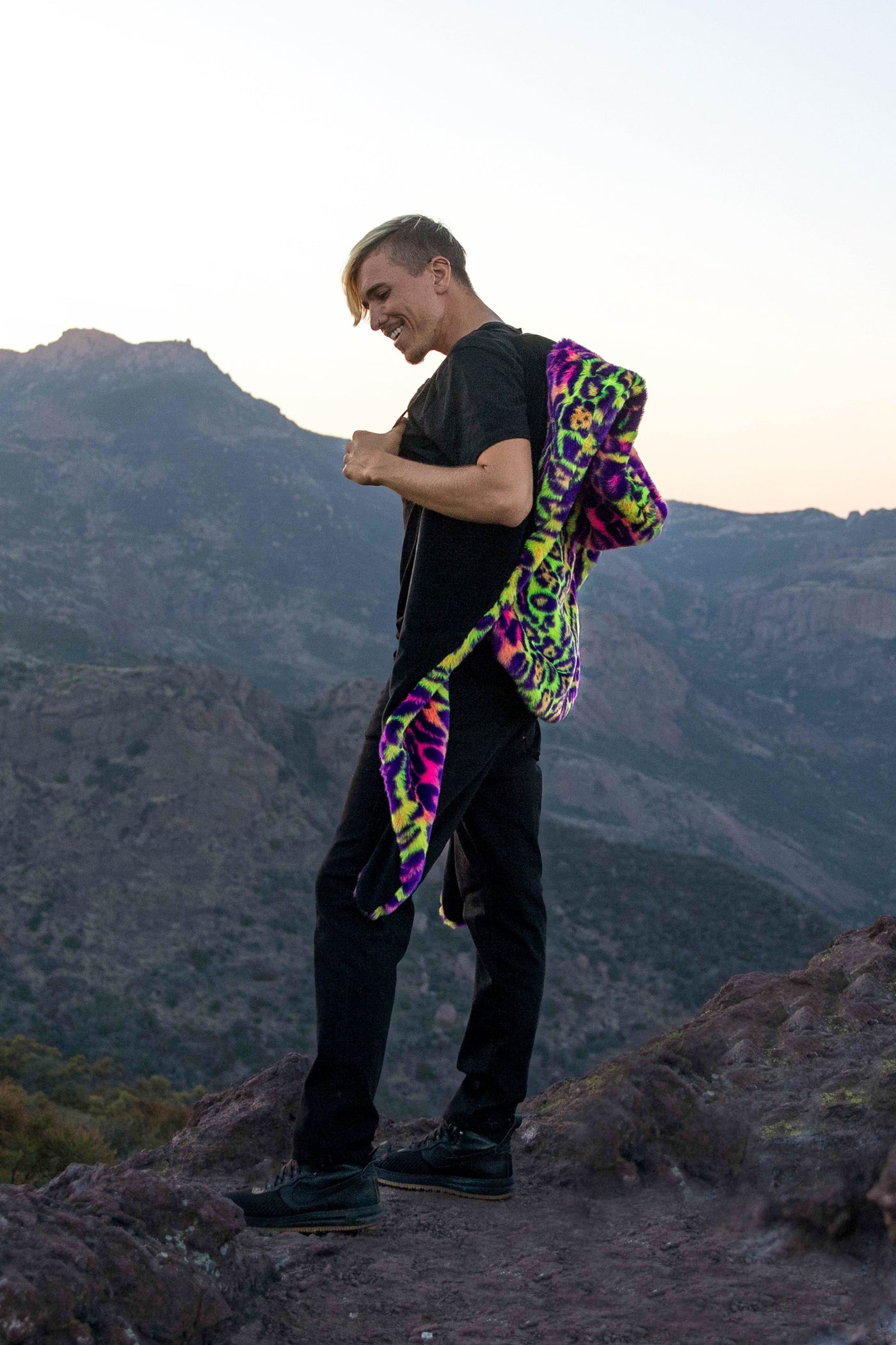 Men's Desert Warrior Vest in "Neon Cheetah" IN STOCK