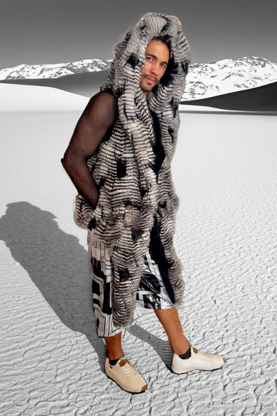 Men's Desert Warrior Vest in "Black/ White Hawk"