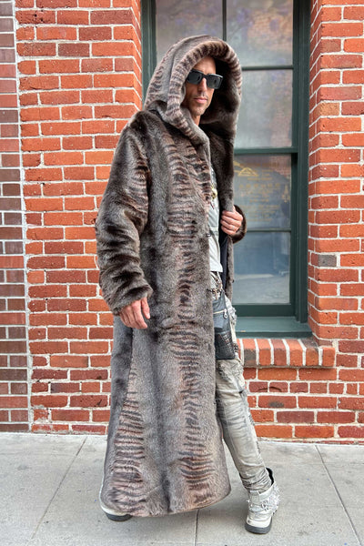 Men's Long Desert Warrior Coat in "Bengal Fox"