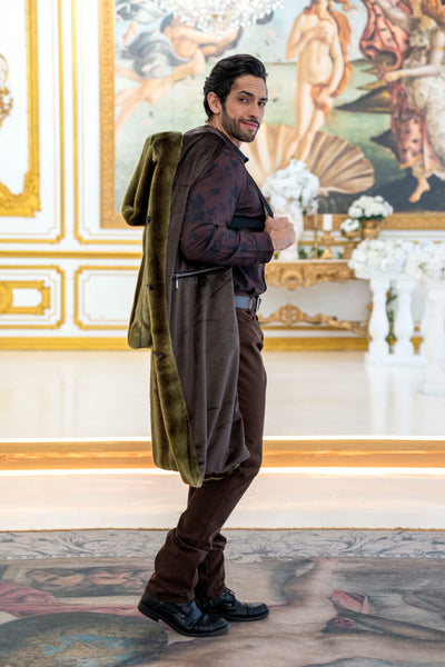 Men's Playa Coat in "Olive" Chinchilla STOCK