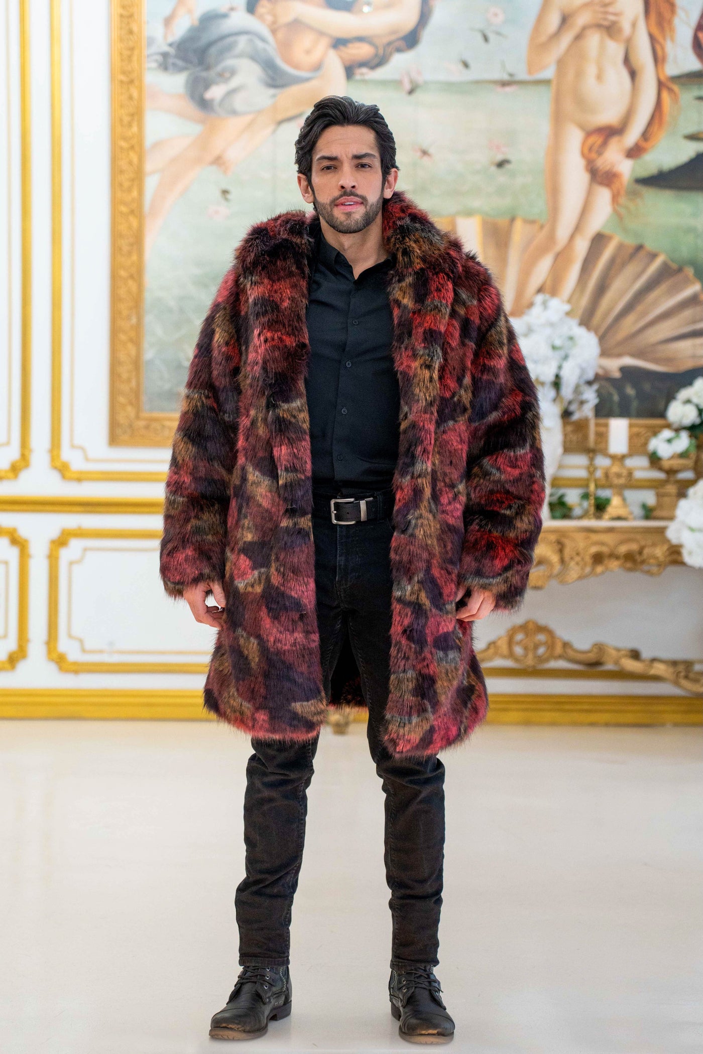 Men's Short Playa Coat in "Crimson Bear"
