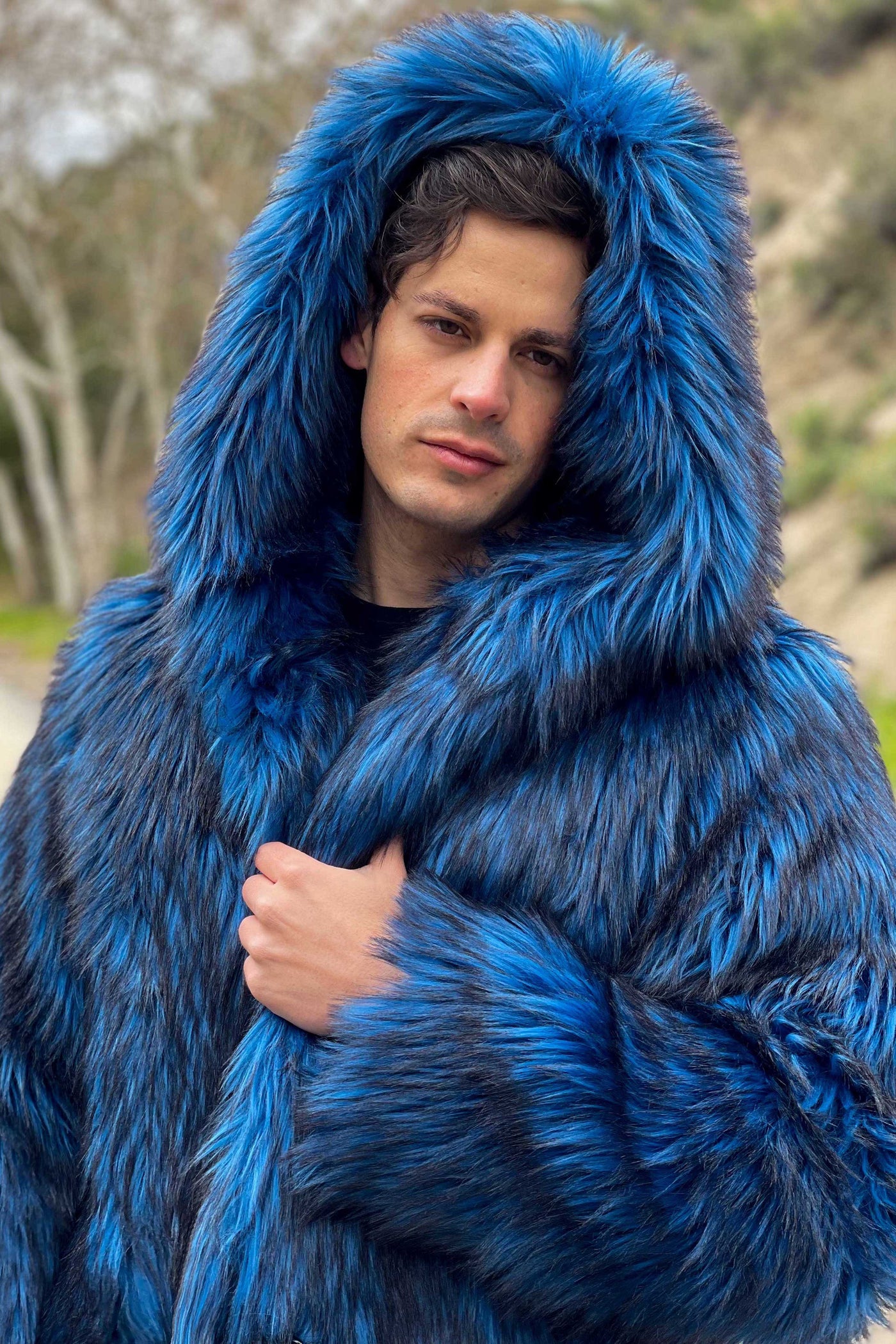 Men's Short Playa Coat in "Blue Wolf"