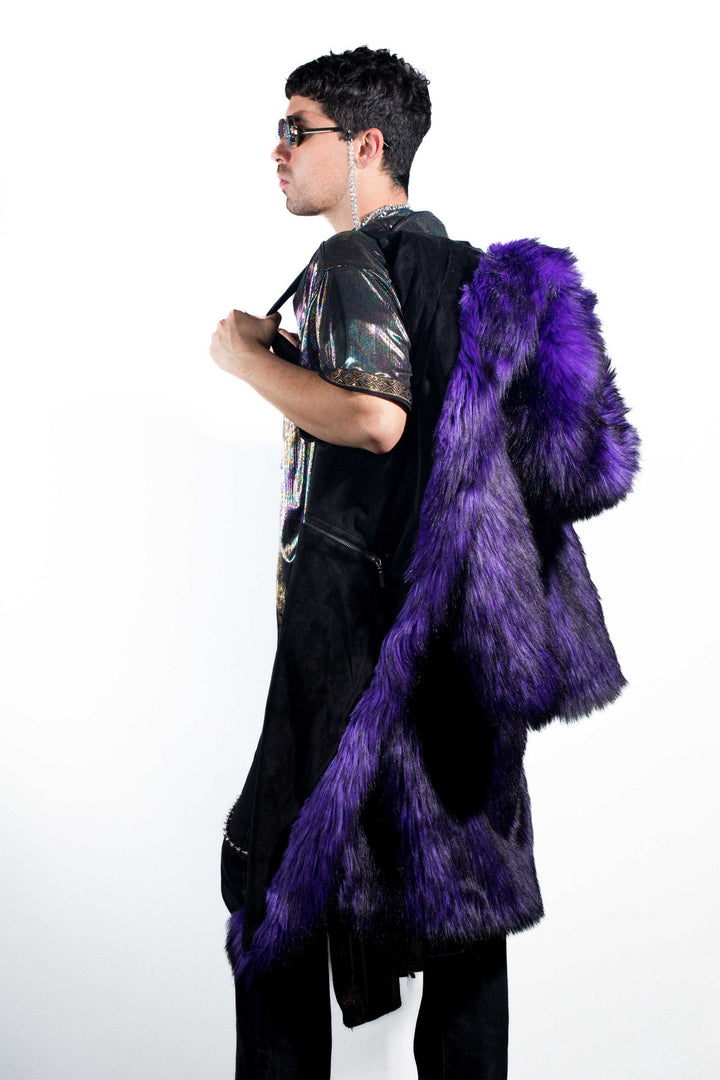 Men's Faux Fur Hooded Playa Coat in 