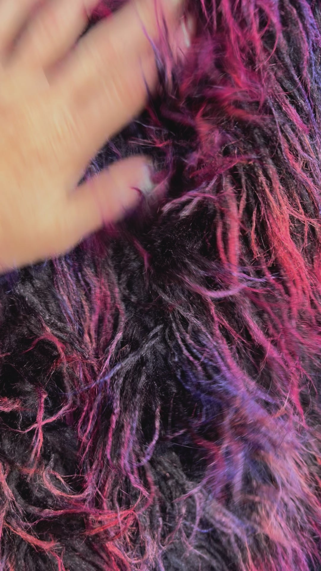 Mongolian Fur- Purple Pink Coral