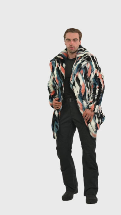 Men's Duke Coat in "Funky Zebra"