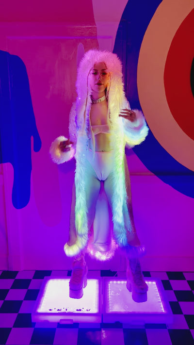 Women's LED Sequin Temptress Coat in "Unicorn"