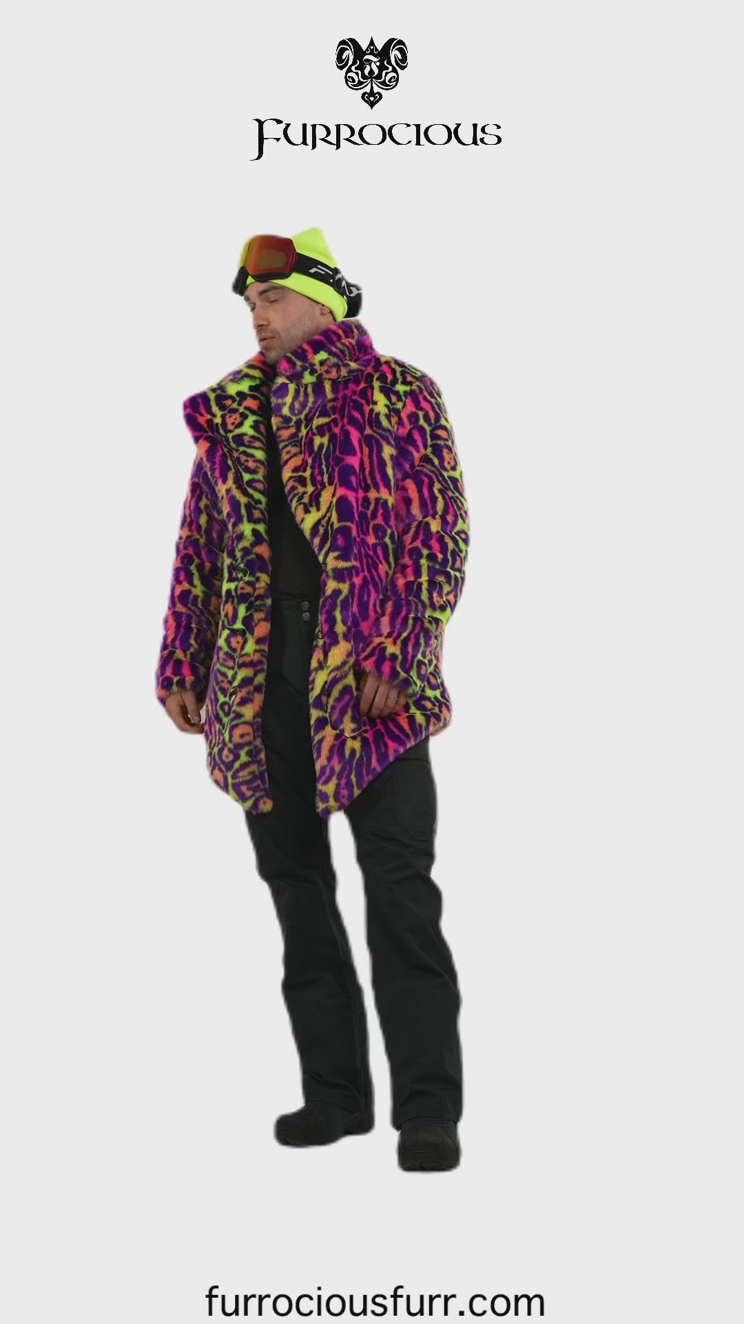 Men's Duke Coat in "Neon Cheetah"