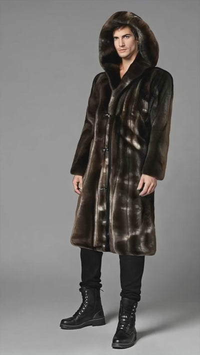 Men's Playa Coat in "Chestnut" Chinchilla