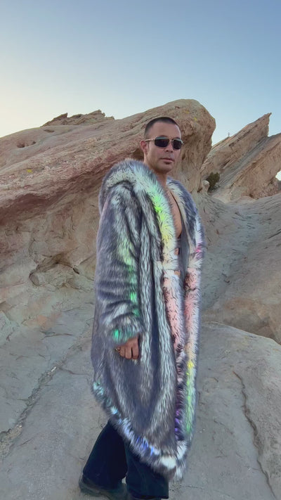 Men's LED Desert Warrior Coat in "Just The Tip-Gray"