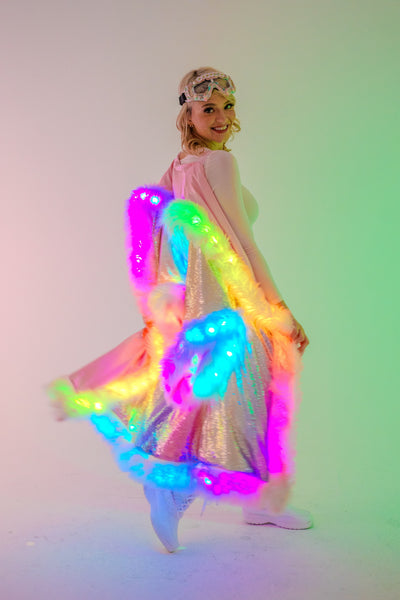 LED Tiny Twinkle Sequin Kimono in "Glitz & Glam Rainbow"