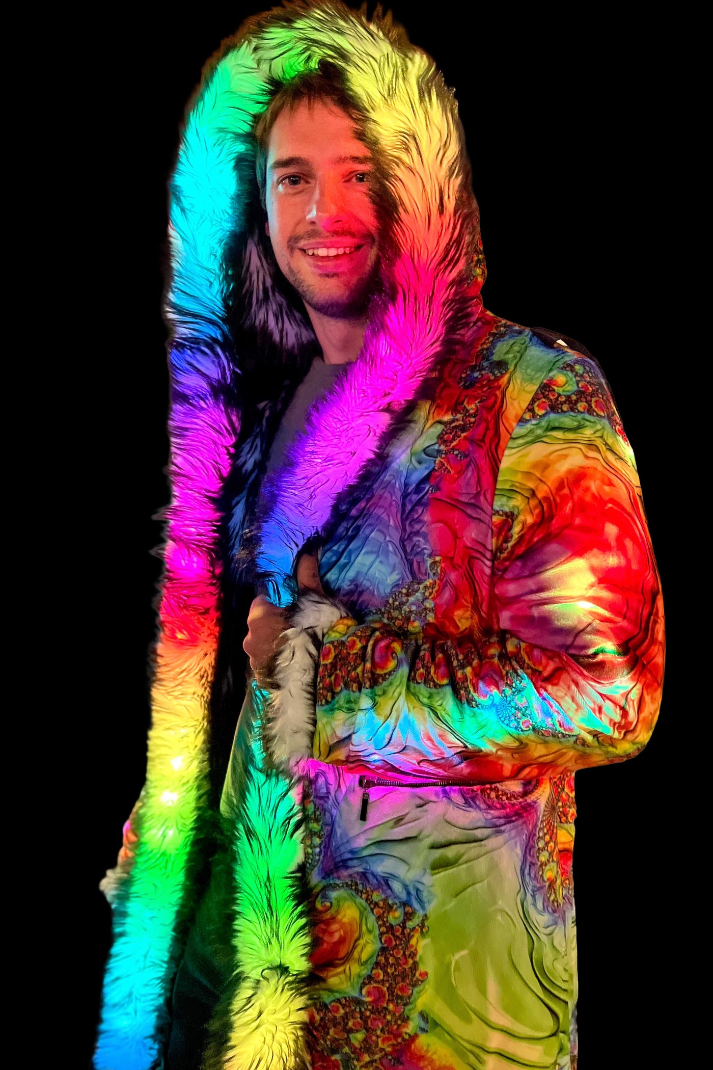 Men’s LED C3 2.0 (Cool.Classic.Comfy) Reversible Skittle Swirl Coat
