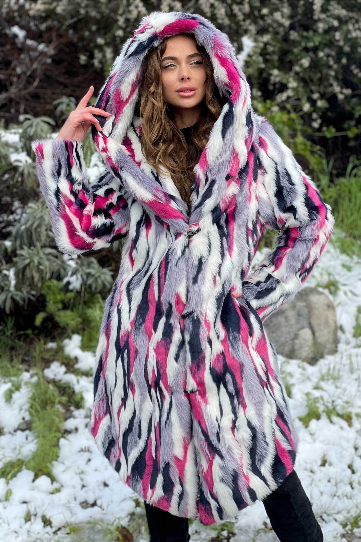 Women's Desert Warrior Coat in "Electric Zebra" STOCK
