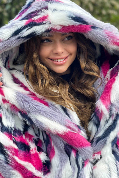 Women's Desert Warrior Coat in "Electric Zebra" STOCK