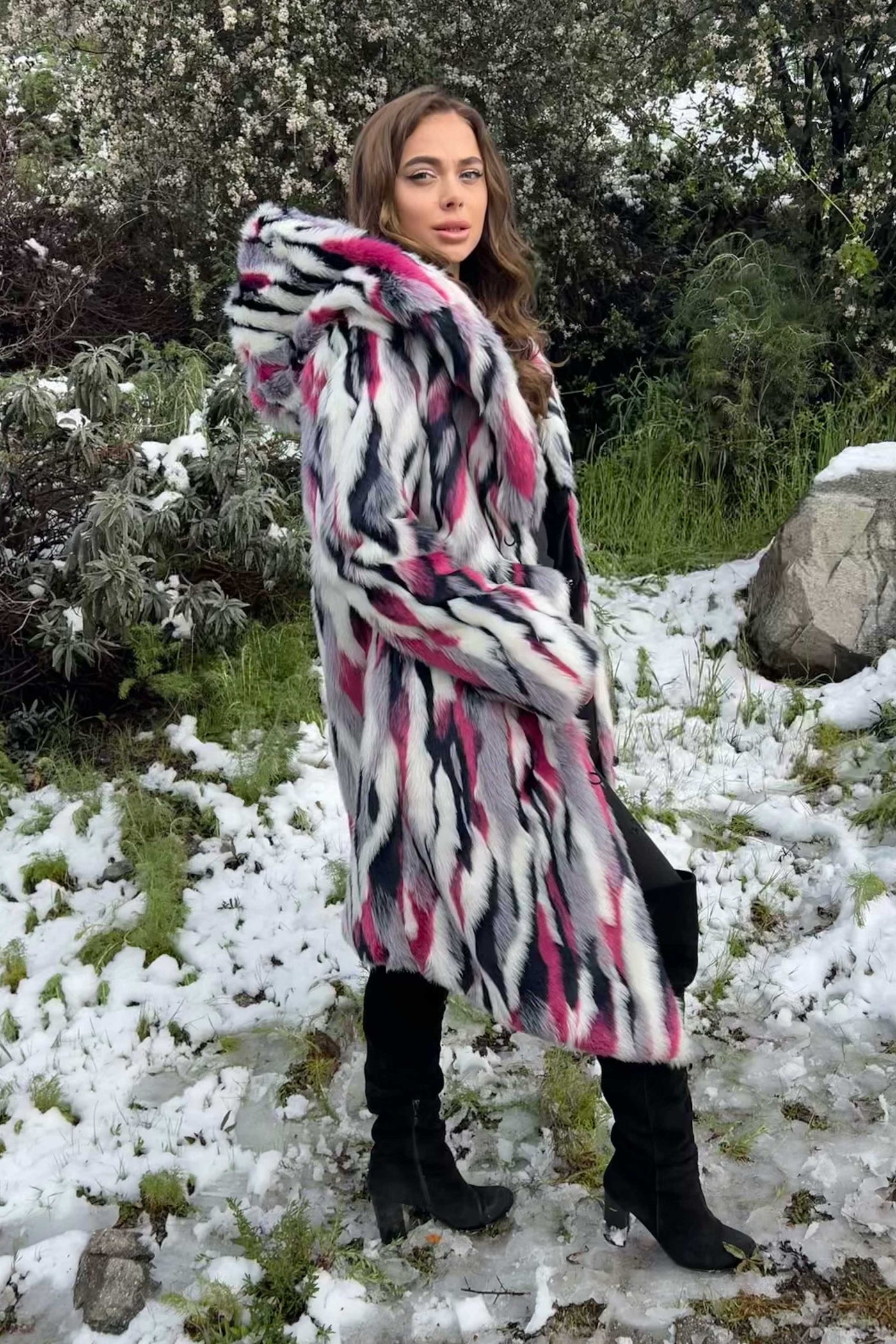 Women's Desert Warrior Coat in "Electric Zebra" STOCK