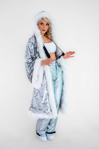 Sequin Kimono in "Silver Disco"