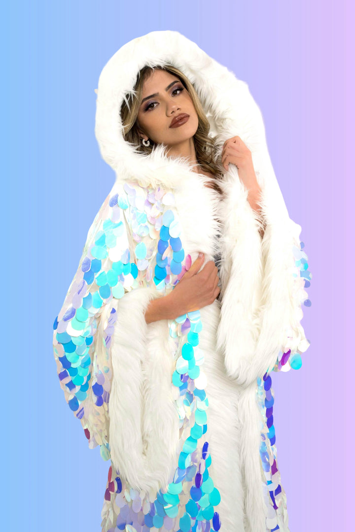 Lumi puff kirakira bijou fur coat White 【公式通販】