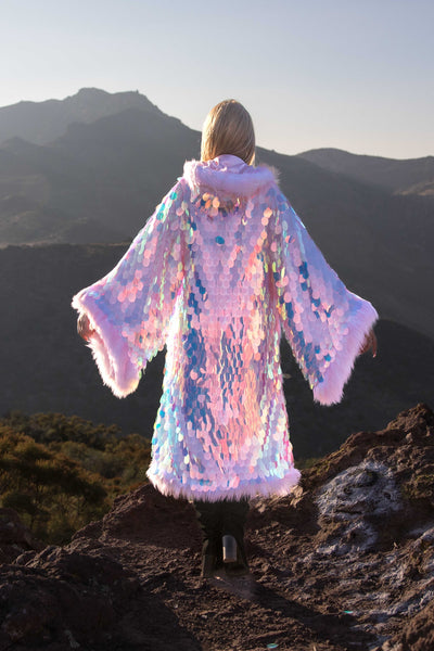 LED Big Bling Sequin Kimono in "Barbie" IN STOCK M/L