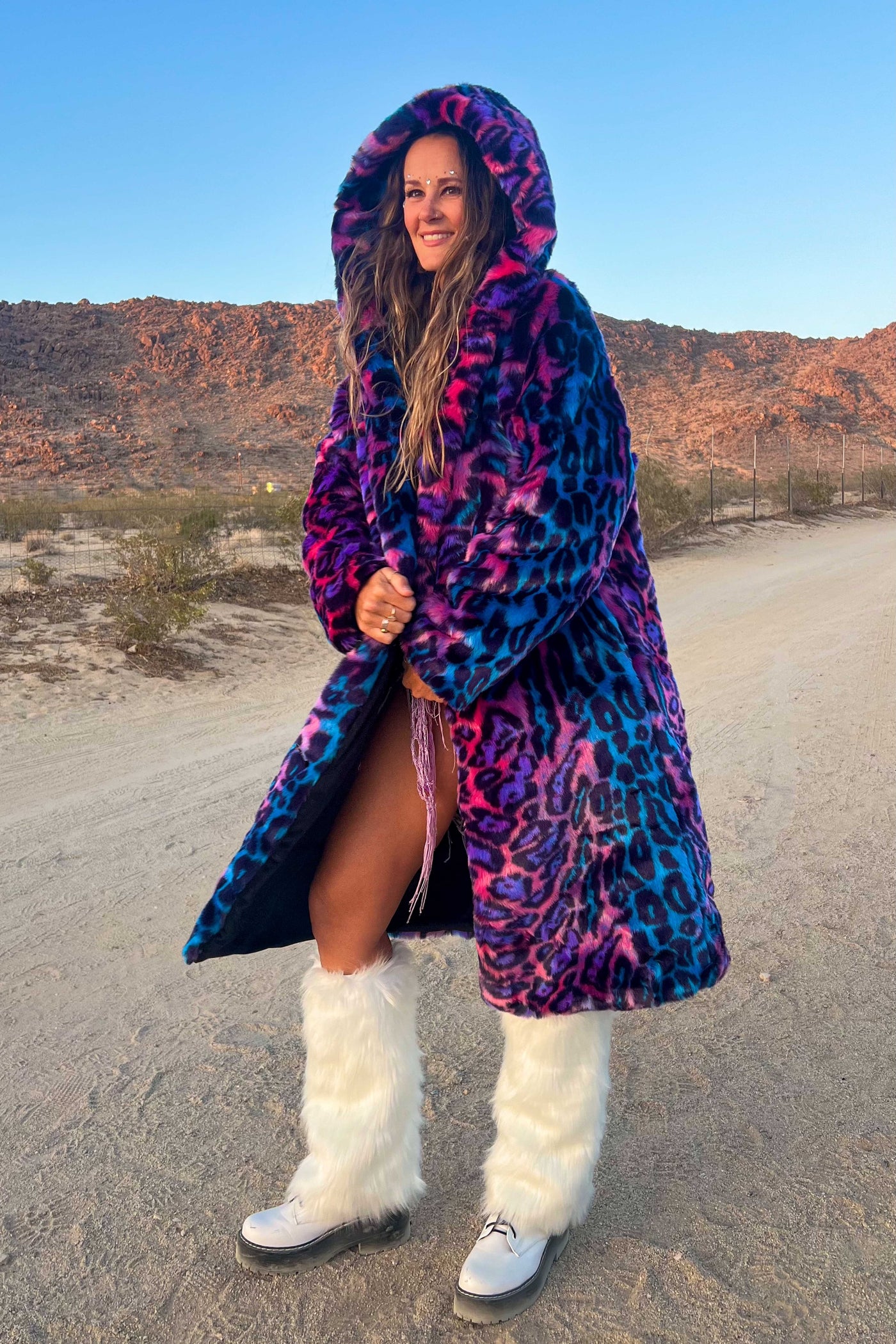 Women's Playa Coat in "Aurora Cheetah" STOCK