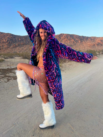 Women's Playa Coat in "Aurora Cheetah" STOCK