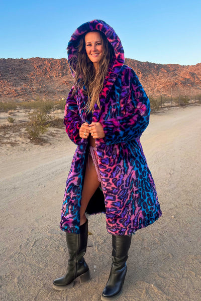 Women's Playa Coat in "Aurora Cheetah" STOCK