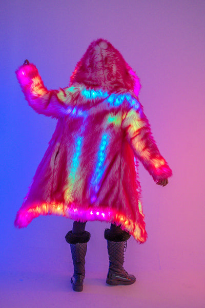Women's LED Desert Warrior Coat in "Just The Tip-Hot Pink"