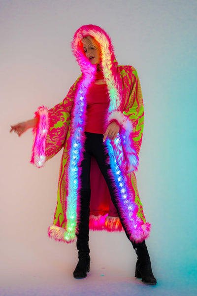 LED Tiny Twinkle Sequin Kimono in "Cherry Limeade"