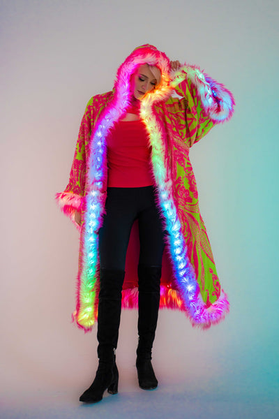 LED Tiny Twinkle Sequin Kimono in "Cherry Limeade"