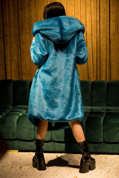 Women's Desert Warrior Coat in "Cookie Monster" Chinchilla