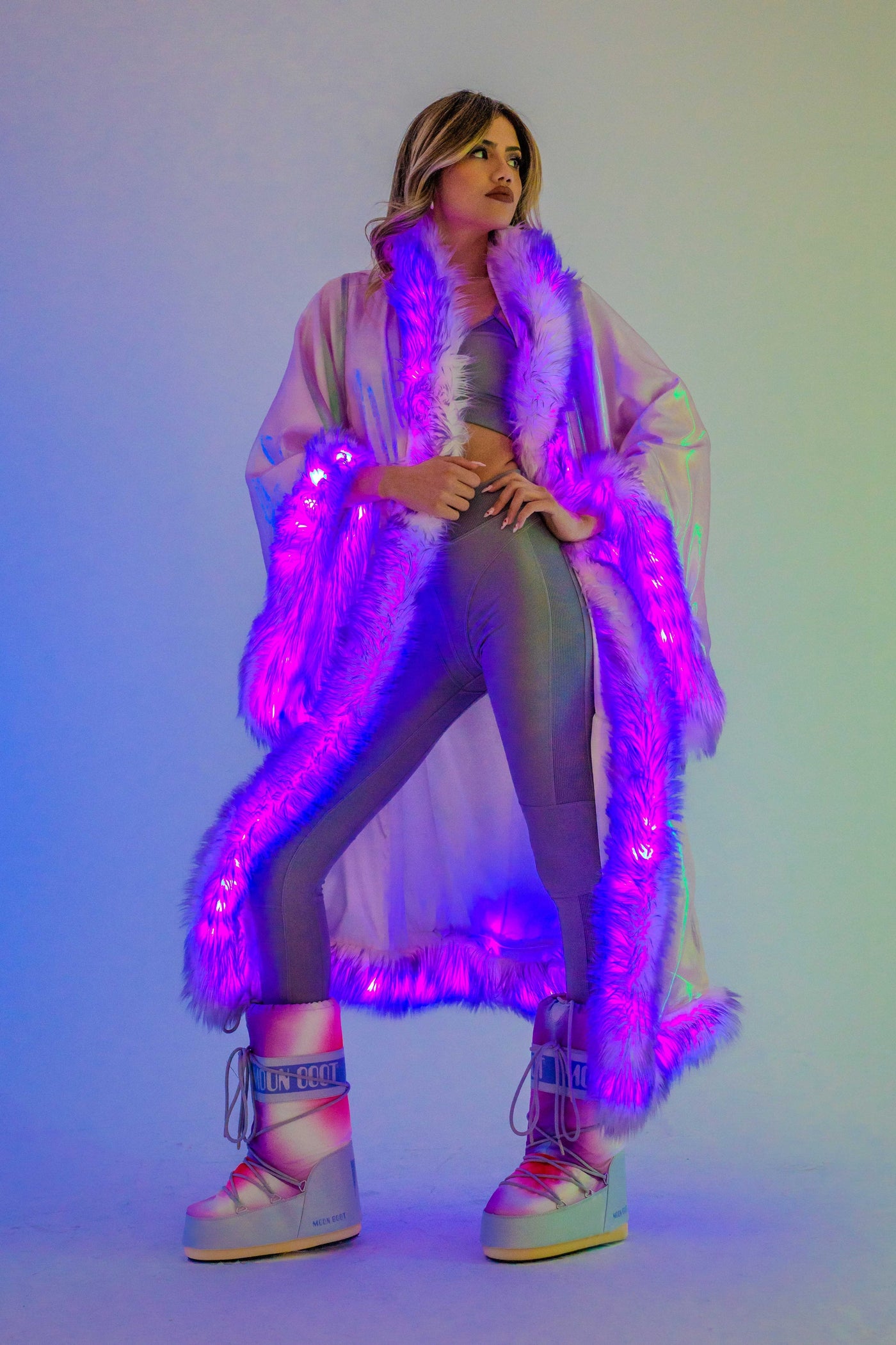 LED Sheer Magic Kimono in "Lilac" IN STOCK