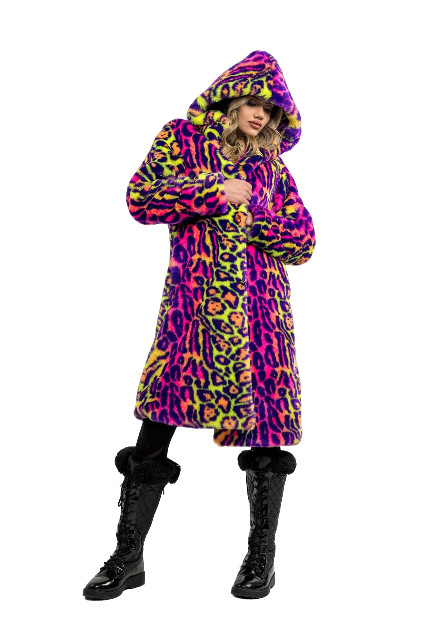 Women's Playa Coat in "Neon Cheetah" IN STOCK